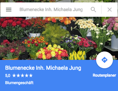 Blumenecke Google Banner